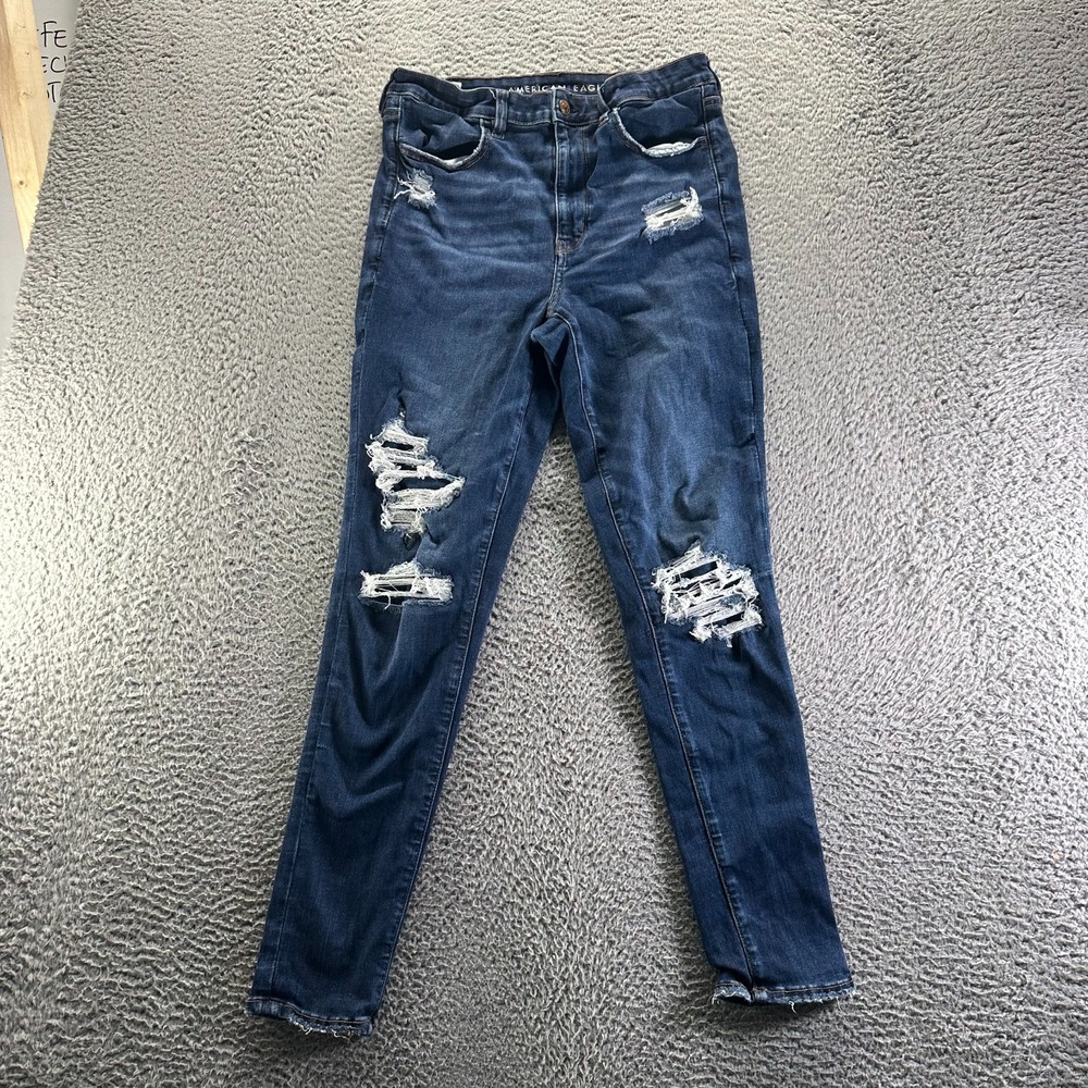 American Eagle‎ Outfitters Next Level Jeans Womens 12 Denim Jegging Distressed
